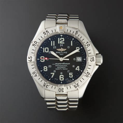 breitling model a17345|breitling superocean black stainless 42.